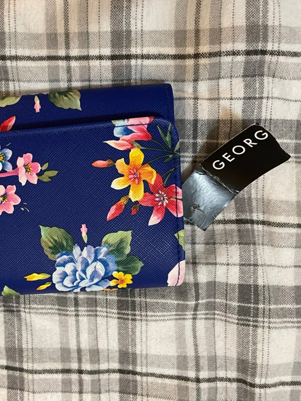 NWT George Blue Floral Wallet